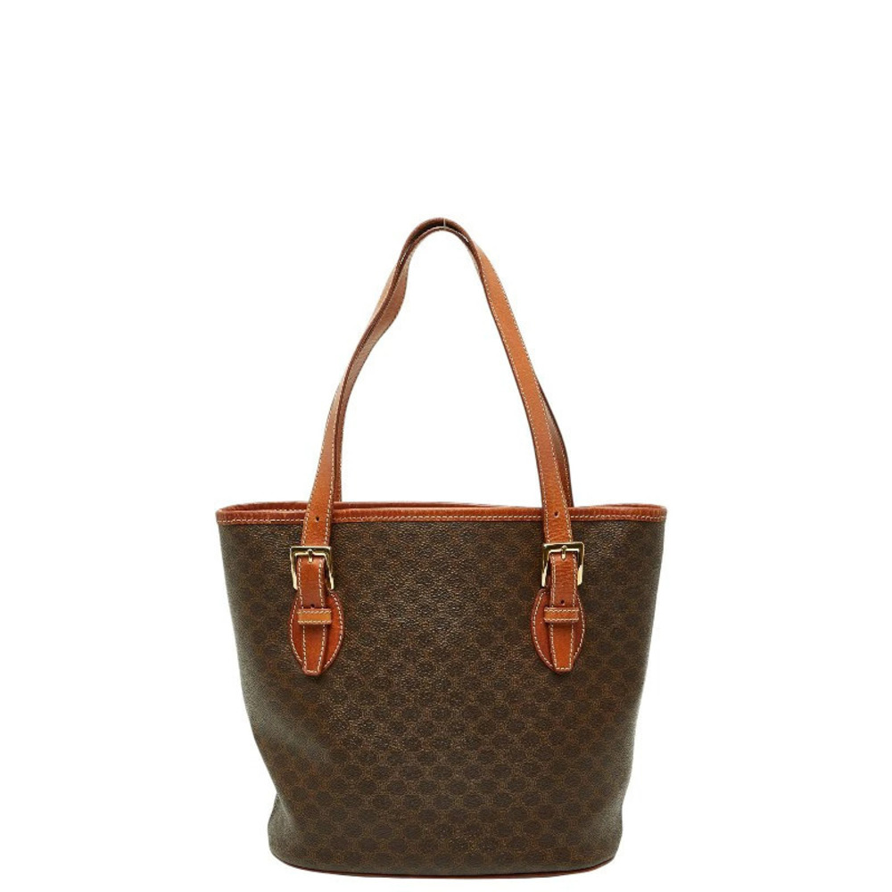 Celine Macadam Tote Bag Brown Leather
